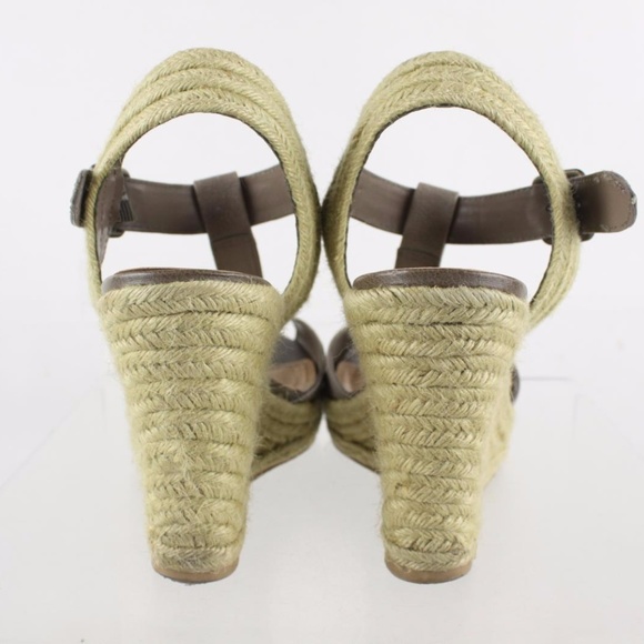 Steve Madden Leather T Strap Wedge Sandals - Picture 3 of 6